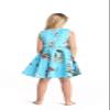 Matchable Family Hawaiian Fit and Flare Dress, Christmas Santa in Hawaii Turquoise, Girl, Size 14 view 3