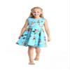Matchable Family Hawaiian Fit and Flare Dress, Christmas Santa in Hawaii Turquoise, Girl, Size 14 view 4
