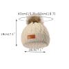 NaRHbrg Knitted Toddler Beanie Hats for Kids Winter Hat with Pompom Ears Beanie Hat Faux Fur Cap Baby Girls Boys Beanies view 2