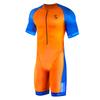 Synergy Triathlon Tri Suit - Men's Elite Short Sleeve Trisuit Cycling Skinsuit (Neon Tangerine/Sky, Small) view 1