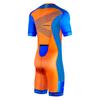 Synergy Triathlon Tri Suit - Men's Elite Short Sleeve Trisuit Cycling Skinsuit (Neon Tangerine/Sky, Small) view 2