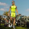 Synergy Triathlon Tri Suit - Men's Elite Short Sleeve Trisuit Cycling Skinsuit (Neon Tangerine/Sky, Small) view 4