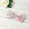 Spring Notion Men's Cotton Floral Print Pre-tied Bow Tie for Wedding Summer Party Dressy and Casual, 64-Blue Pink view 3