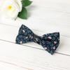 Spring Notion Men's Cotton Floral Print Pre-tied Bow Tie for Wedding Summer Party Dressy and Casual, 57-Navy view 3