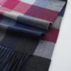 CALVIN & OLIVIA Super Soft Cashmere-Like Touch Lightweight Scarf  Cozy Winter Accessory & Perfect Holiday Gift for Men & Women - Amazing Red Blue Check view 4