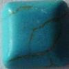 Cabochon, One Genuine Gemstone Turquoise Magnesite 20mm Flat Square x 1pc view 1