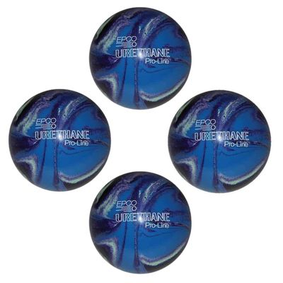 BuyBocceBalls - EPCO Candlepin Bowling Balls - Urethane Pro-Line - Purple, Blue & Mint (4 1/2 inch- 2lbs. 7oz.) - 4 Balls - Made In USA