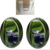 BuyBocceBalls - EPCO Duckpin Bowling Balls - - (5 inch- 3lbs. 12 oz.) Pack of 2 - Urethane - Lime Green, White & Navy - Made in USA view 1
