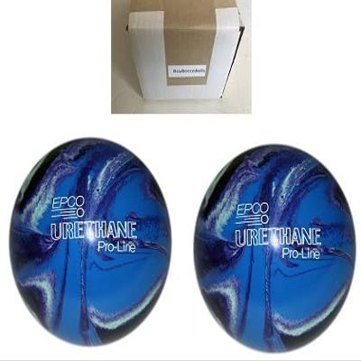 BuyBocceBalls - EPCO Duckpin Bowling Balls - - (5 inch- 3lbs. 10 oz.) Pack of 2 - Urethane - Purple, Blue & Mint - Made in USA