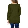 Digood Girls Long Sleeve Tunic Tops Knot Front Button Casual Loose Crewneck T-Shirt Tee Blouse Kids Pullover(Green,6-7 Years) view 3