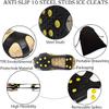 Ice Cleats Snow Crampons for Shoes and Boots 10 Studs Crampons Ice Grips Anit Slip Silicone Rubber Walk Traction Ice Cleats Slip-on Stretch Footwear Walking on Snow and Ice S/M/L/XL (Small) view 2