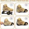 Ice Cleats Snow Crampons for Shoes and Boots 10 Studs Crampons Ice Grips Anit Slip Silicone Rubber Walk Traction Ice Cleats Slip-on Stretch Footwear Walking on Snow and Ice S/M/L/XL (Small) view 3