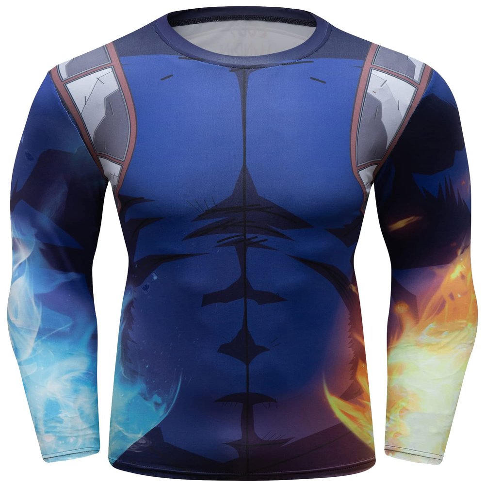 Red Plume Winter Warrior Men's Compression Sport Fitness Printing Shirt, Long Sleeve T-Shirt (M, Style 7)