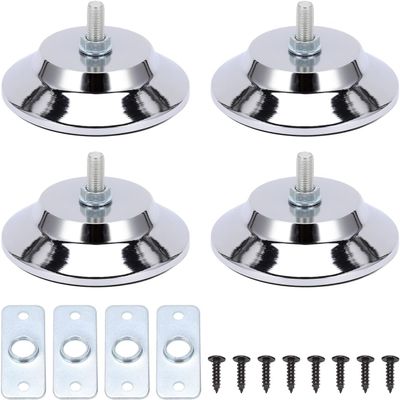 Tissting 4Pcs 127mm/5 in Metal Billiard Table Leg Levelers Stainless Steel Heavy Duty Feet Adjustable Table Leg Leveler for Billiard Football Table