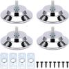 Tissting 4Pcs 127mm/5 in Metal Billiard Table Leg Levelers Stainless Steel Heavy Duty Feet Adjustable Table Leg Leveler for Billiard Football Table view 1
