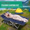 LILYPELLE Folding Camping Cot, Extra Wide Heavy Duty Sleeping Cots with Carry Bag, Double Layer Oxford Portable Travel Camp Cots for Home, Office Nap and Outdoor Beach view 2