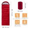 GUYUSM Camping Sleeping Bag - Lightweight Backpacking Sleeping Bag for Adults Boys and Girls, Waterproof Camping Gear Equipment, Outdoors Travel Essentials, Red, Rectangle view 2