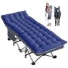 LILYPELLE Folding Camping Cot, Extra Wide Heavy Duty Sleeping Cots with Carry Bag, Double Layer Oxford Portable Travel Camp Cots for Home, Office Nap and Outdoor Beach view 1