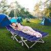 LILYPELLE Folding Camping Cot, Extra Wide Heavy Duty Sleeping Cots with Carry Bag, Double Layer Oxford Portable Travel Camp Cots for Home, Office Nap and Outdoor Beach view 2