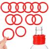 12 Pieces Ring Toss Rings for Bottles Red Plastic Bottle Carnival Games Wine Toss Hoop Small Fun Target Toys for Backyard Outdoor Parties, 2 Inch view 1