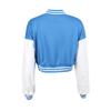 qfmqkpi Women Classic Loose Bomber Jacket Button up Lightweight Sweatshirt Coat Clubwear Blue M view 4
