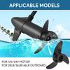 8.6in 3-Blade Marine Propeller Kit Plastic Outboard Propeller Boat Engine Propeller Electric Thruster Trolling Motor Parts for 28lb/36lb/46lb Outboard,for 12V/24V Motor view 4