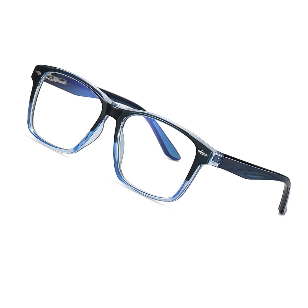 DUHKP Fashion Frame Nearsighted Shortsighted Distance Glasses Lens Myopia Glasses For Women/Men (Blue, -1)