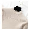 Autumn Winter Women Thick Sweater Pullovers Long Sleeve Button O-Neck Chic Sweater Slim Knit Soft Jumper Tops Black view 4