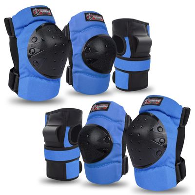 Haomaomao Adult & Kids Knee Pads Elbow Pads Wrist Guards Protective Gear Set for Roller Skates Scooter Inline Skating Cycling BMX Bike Skateboard Riding and Outdoor Extreme Multi-Sports