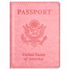 Eoehro Passport and Vaccine Card Holder, Faux Leather, AI-pink, Compact, Lightweight, Waterproof view 1