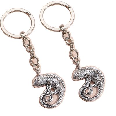 ch22 2Pcs Keychain Lizard Key Ring Animal Reptile Key Chains For Women Men Handbag Accessorie