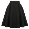 Black Midi Dresses for Women 2025 Fall High Waisted Aline Pleated Midi Length Skirt, Black, XXL view 1