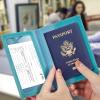 Passport and Vaccine Card Holder Combo with Vaccine Card Slot, Passport Wallet, Passport Cover/ Case for Women and Men(AK-turquoise) view 2
