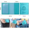 Passport and Vaccine Card Holder Combo with Vaccine Card Slot, Passport Wallet, Passport Cover/ Case for Women and Men(AK-turquoise) view 3