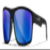 Wiley X Peak Captivate Polarized Sunglasses, Safety Glasses for Men and Women, UV Eye Protection for Shooting, Fishing, Biking, and Extreme Sports, Matte Black Frames, Blue Mirror Tinted Lenses view 1