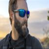 Wiley X Peak Captivate Polarized Sunglasses, Safety Glasses for Men and Women, UV Eye Protection for Shooting, Fishing, Biking, and Extreme Sports, Matte Black Frames, Blue Mirror Tinted Lenses view 2