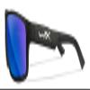 Wiley X Peak Captivate Polarized Sunglasses, Safety Glasses for Men and Women, UV Eye Protection for Shooting, Fishing, Biking, and Extreme Sports, Matte Black Frames, Blue Mirror Tinted Lenses view 4