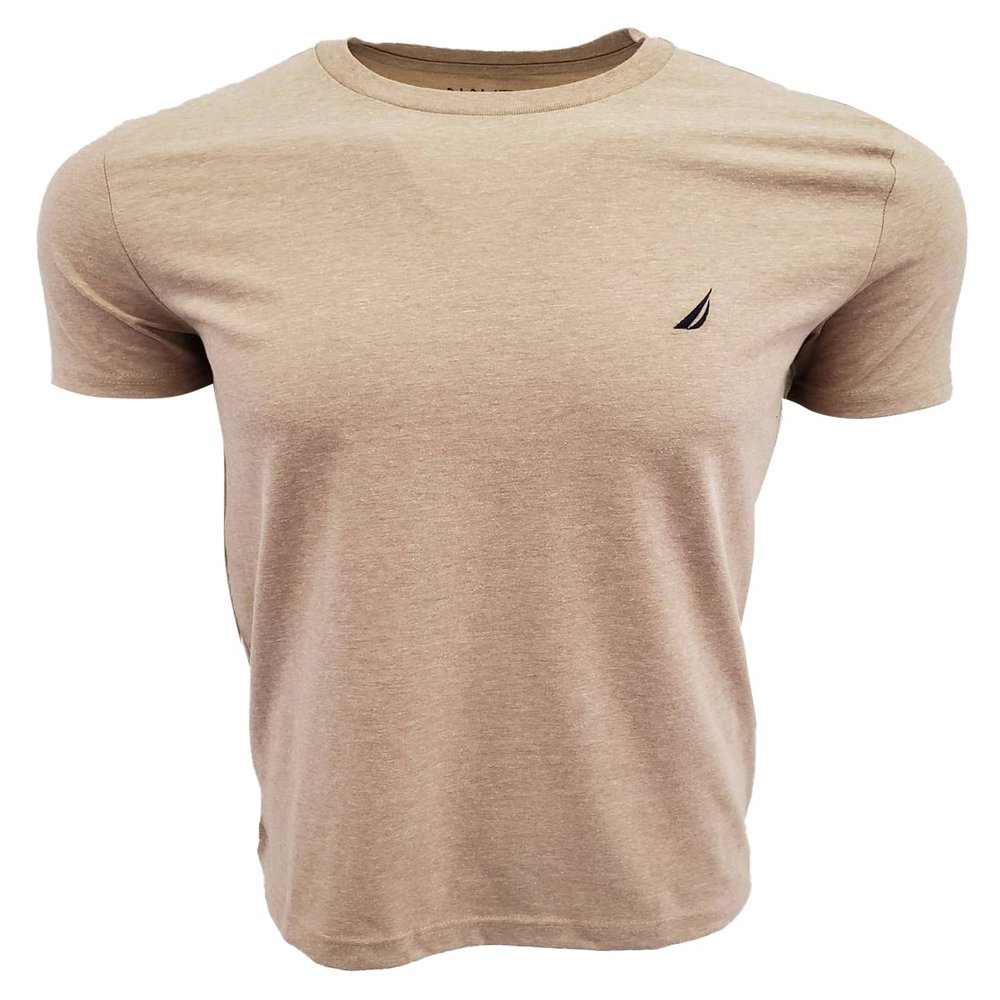 Nautica Mens Short Sleeve Solid Crew Neck T-Shirt (XX-Large, Camel Heather)