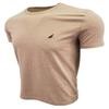 Nautica Mens Short Sleeve Solid Crew Neck T-Shirt (XX-Large, Camel Heather) view 3