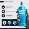 FITLY Soft Flask - 12 oz (350 ml)- Shrink As You Drink Pocket Soft Water Bottle for Hydration Pack/Running Vest- Folding Water Bottle for Running, Hiking, Cycling - Ski Water Bottles (FLASK350) view 4