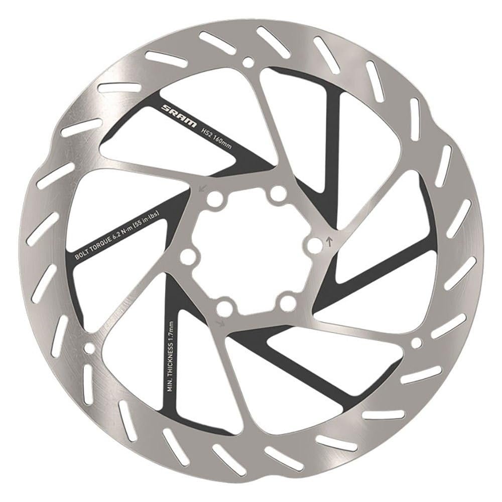 SRAM HS2 Disc Brake Rotor - 200mm, 6-Bolt, Rounded, Silver/Black