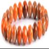 Angelstones Orange Sea Sediment Jasper Gemstone 8mm Round Beads Stretch Bracelet 7 Inch Unisex view 1