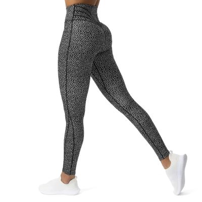 Aoxjox High Waisted Workout Leggings for Women Trinity Yoga Pants 26.5" (Blackness Dot Print, Small)