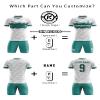 ORKY Customize Men Soccer Jersey Short, Boys Girls School Football Uniform, Youth Tournament Training Full Kit(White XS) view 4