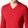 Kaxiya2021 Men's Solid V Neck Sweaters Long Sleeve Breathable Knitting Pullover Classic Comfortably Soft Basic Knitwear Top (Red,XX-Large) view 3