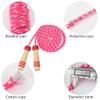 Jump Rope Kids,8.5ft Adjustable Cotton Skipping Rope with Wooden Handle for Boys and Girls Fitness Outdoor Exercise (Red) view 2