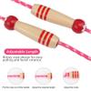 Jump Rope Kids,8.5ft Adjustable Cotton Skipping Rope with Wooden Handle for Boys and Girls Fitness Outdoor Exercise (Red) view 3