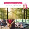 Jump Rope Kids,8.5ft Adjustable Cotton Skipping Rope with Wooden Handle for Boys and Girls Fitness Outdoor Exercise (Red) view 4