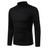 Kaxiya2021 Men's Knit Mock Turtleneck Pullover Long Sleeve Lightweight Thermal Sweaters Basic Slim Fit Cotton Base Layer Tops (Black,XX-Large) view 1
