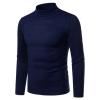 Kaxiya2021 Men's Knit Mock Turtleneck Pullover Long Sleeve Lightweight Thermal Sweaters Basic Slim Fit Cotton Base Layer Tops (Navy Blue,Large) view 1